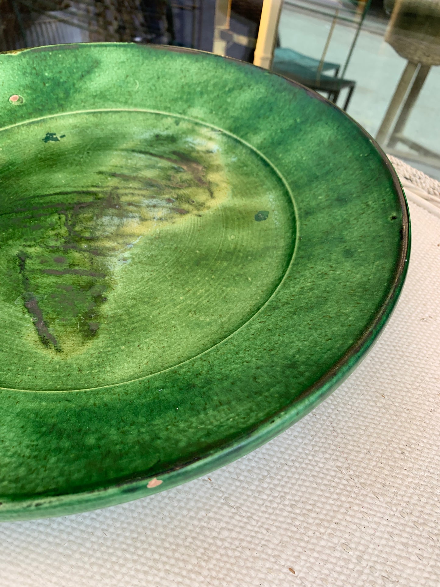 Large Green Clay Dish