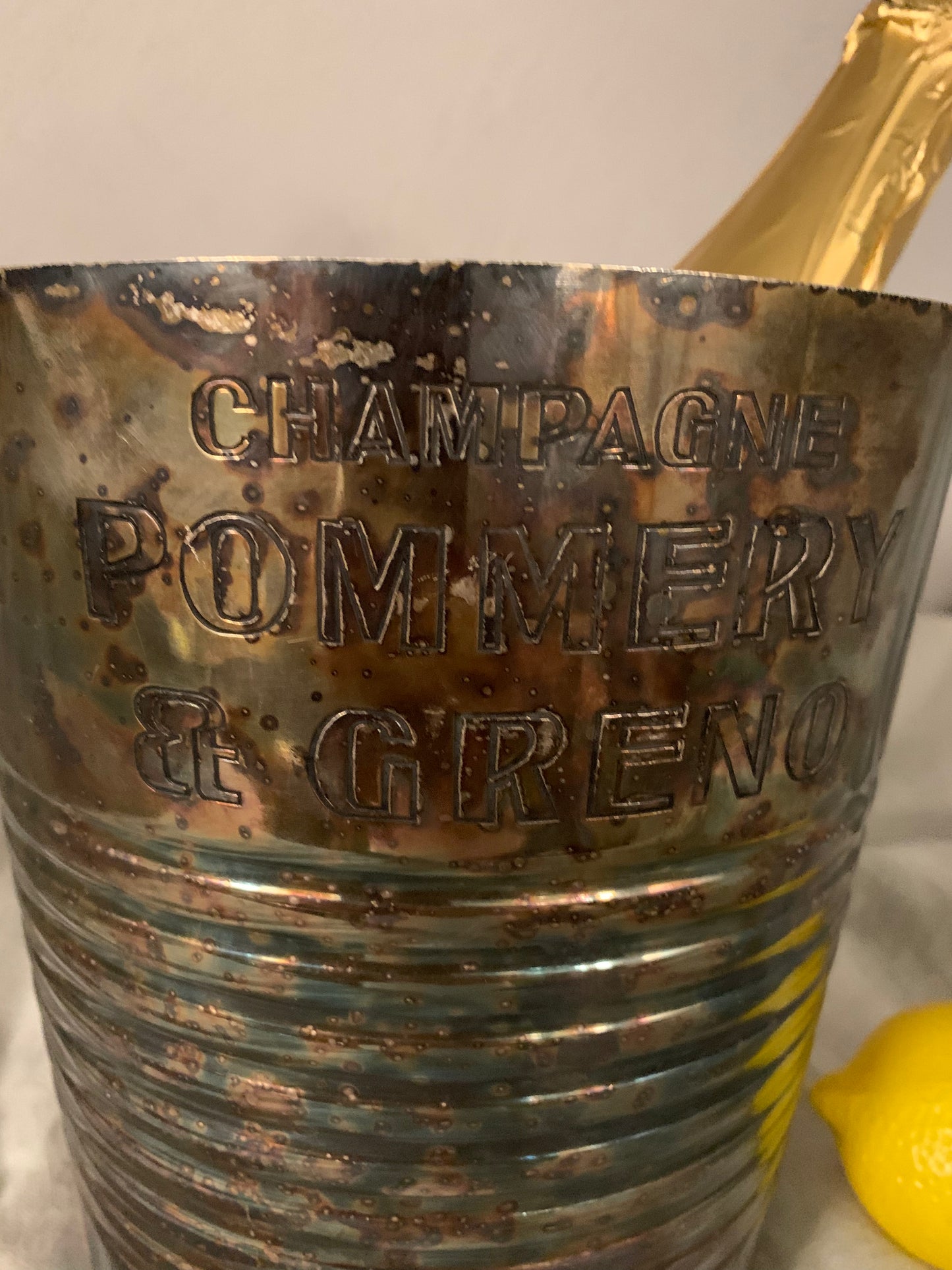 Silver Plated Champagne Cooler -  Pommery &  Greno