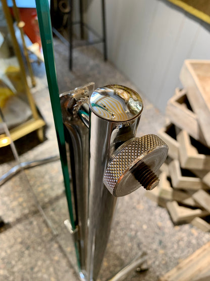 Vintage French Chrome Full Figure Mirror