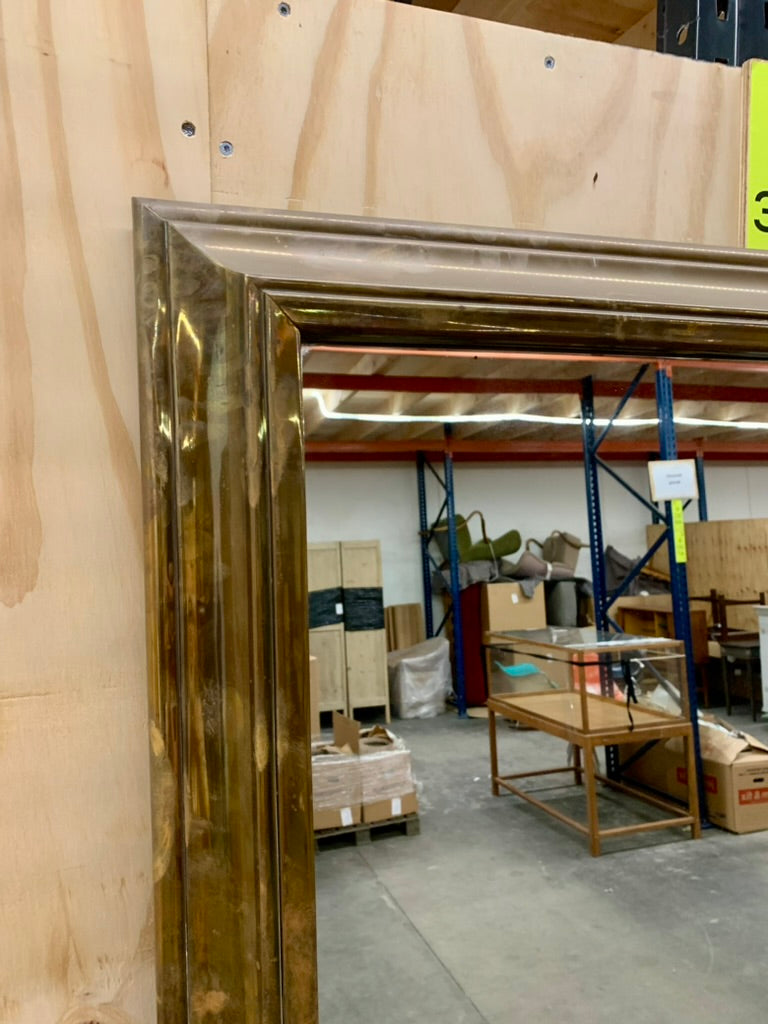 Wall Mirror with Brass Frame