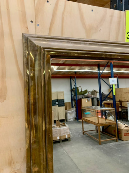 Wall Mirror with Brass Frame