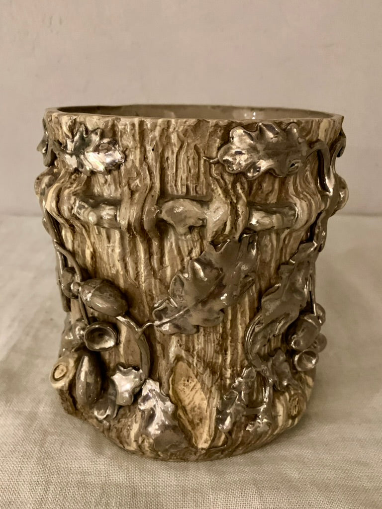 Vintage French Terre Mêlèe Flower Pot.