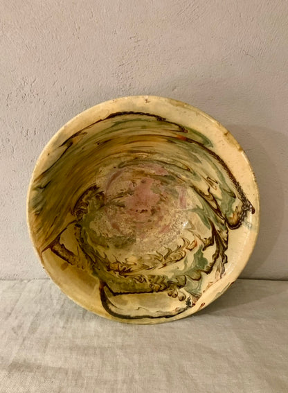 Clay Bowl with Dripping Glaze