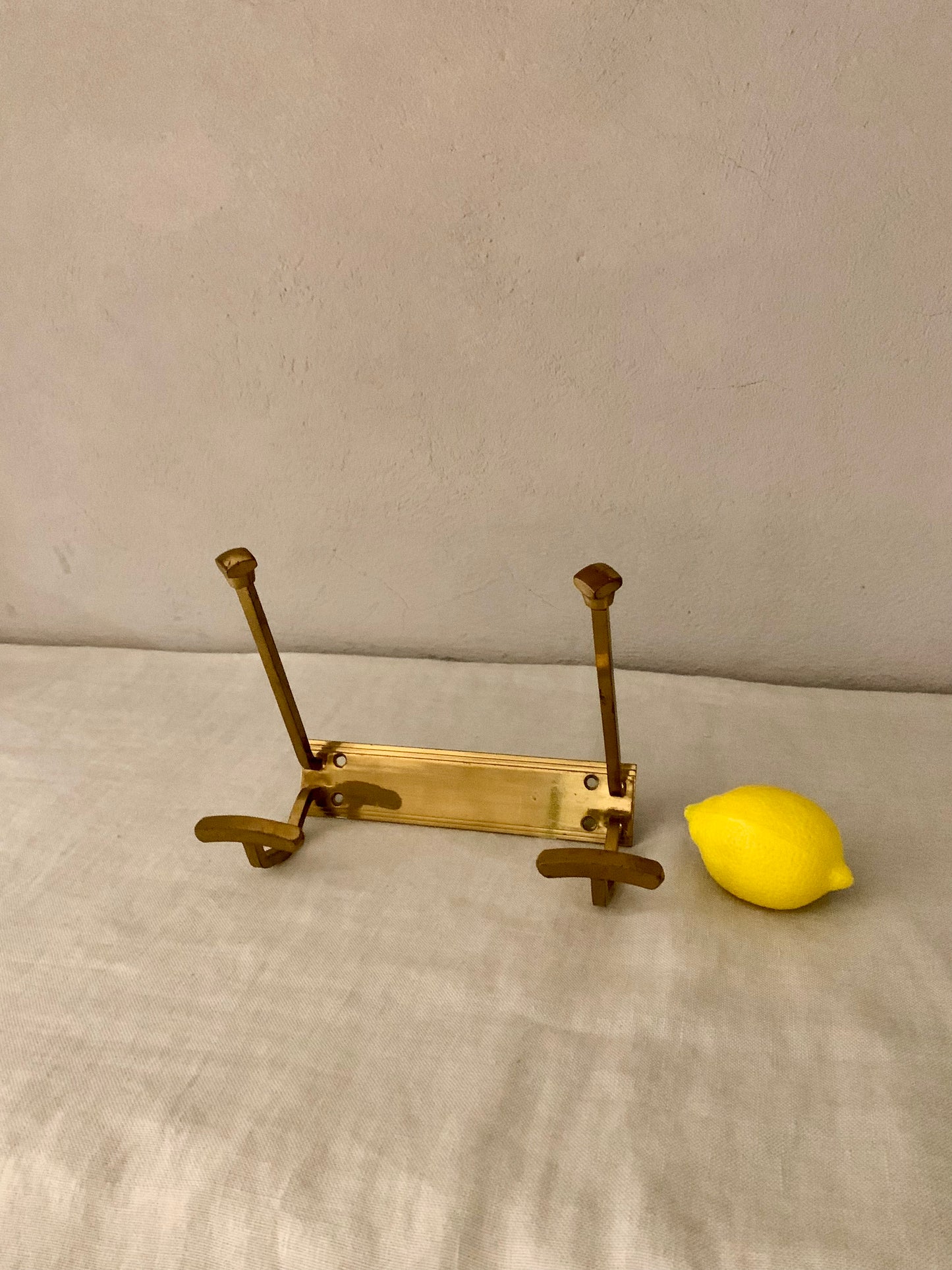 Vintage Brass Coat Rack - 2 Hooks