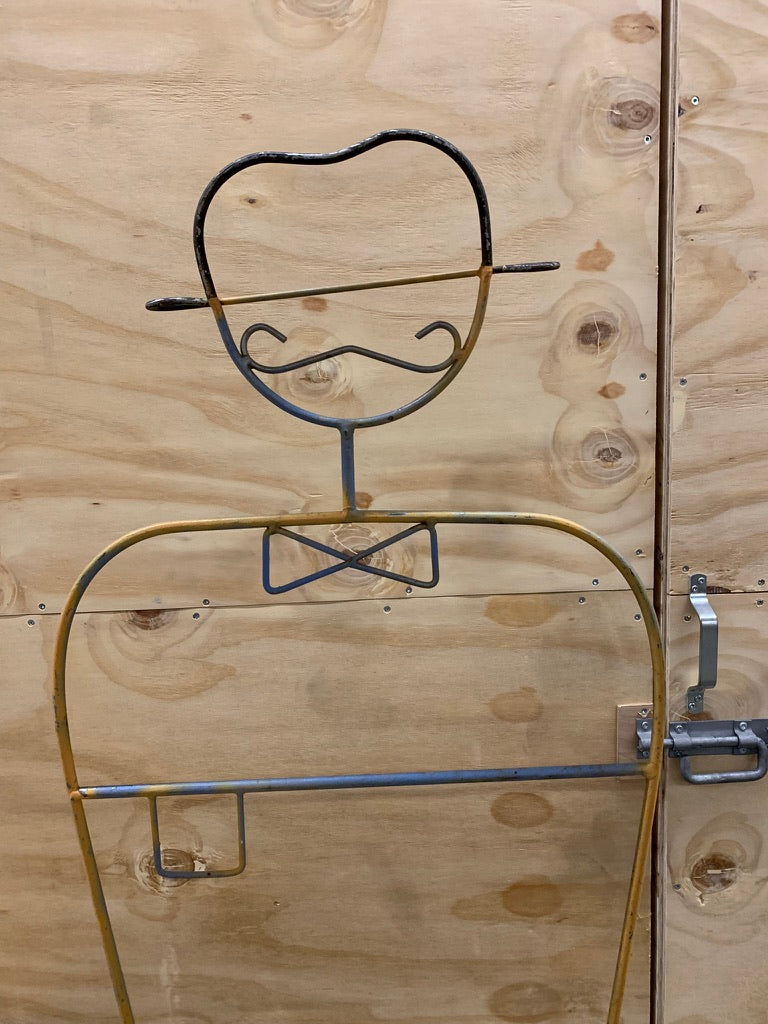 pair of metal sculptures