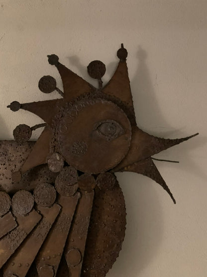 Vintage Wrought Iron Bird, 1970s