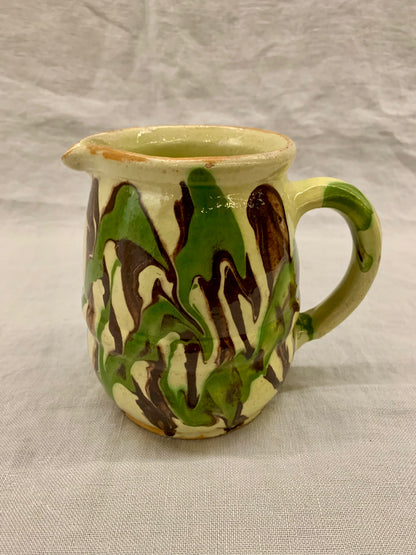 Vintage Glazed Clay Pitcher