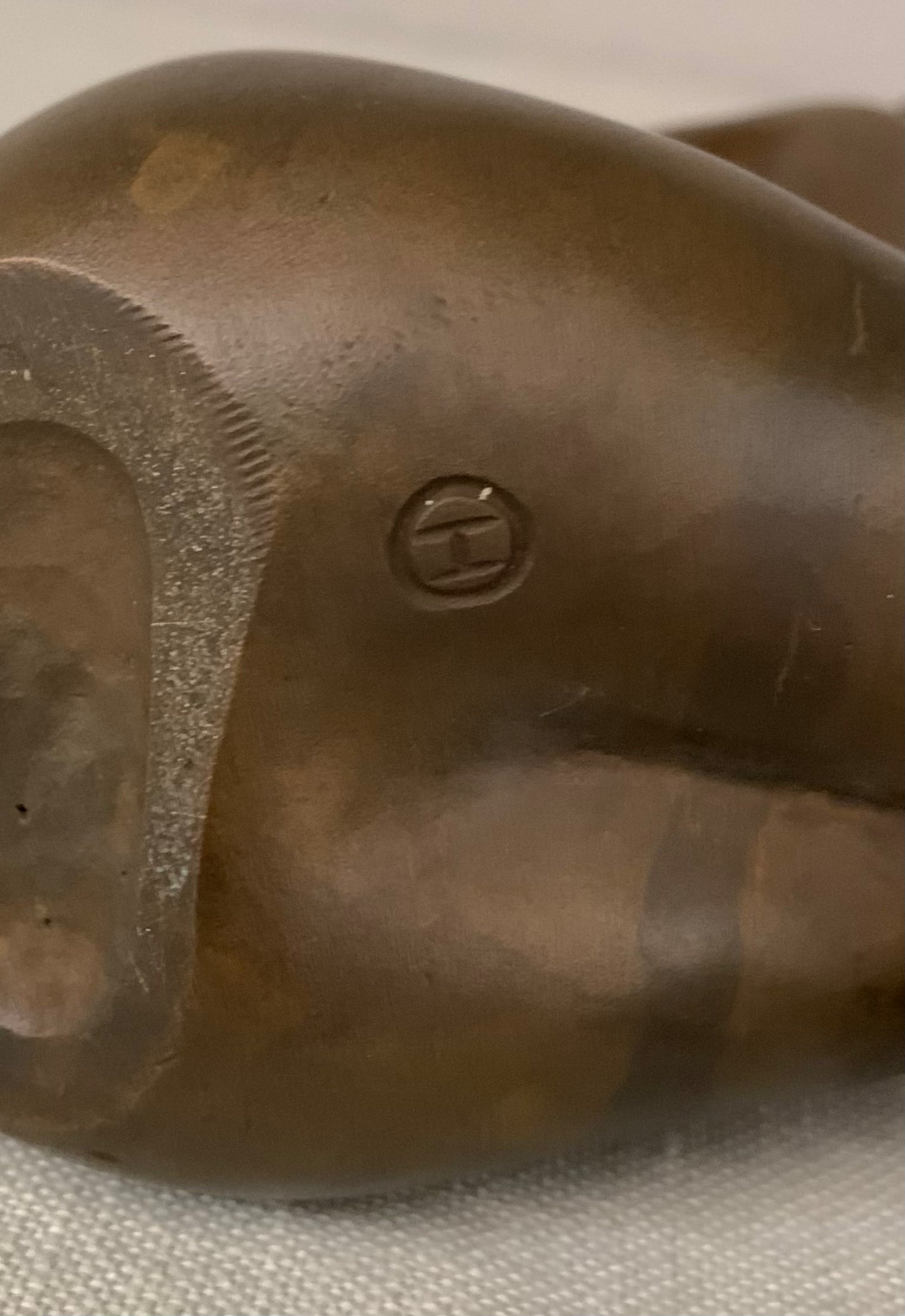 Bronze Figurine Depicting a Sitting Girl, by Johannes Hedegaard