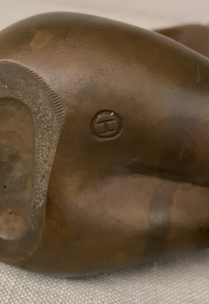 Bronze Figurine Depicting a Sitting Girl, by Johannes Hedegaard