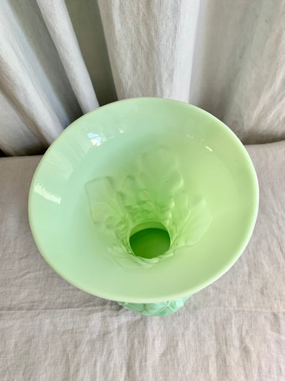 Green Opal glass Vase