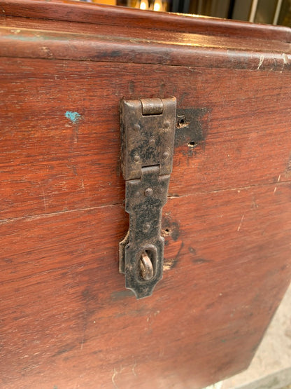 French Wooden Military Trunk