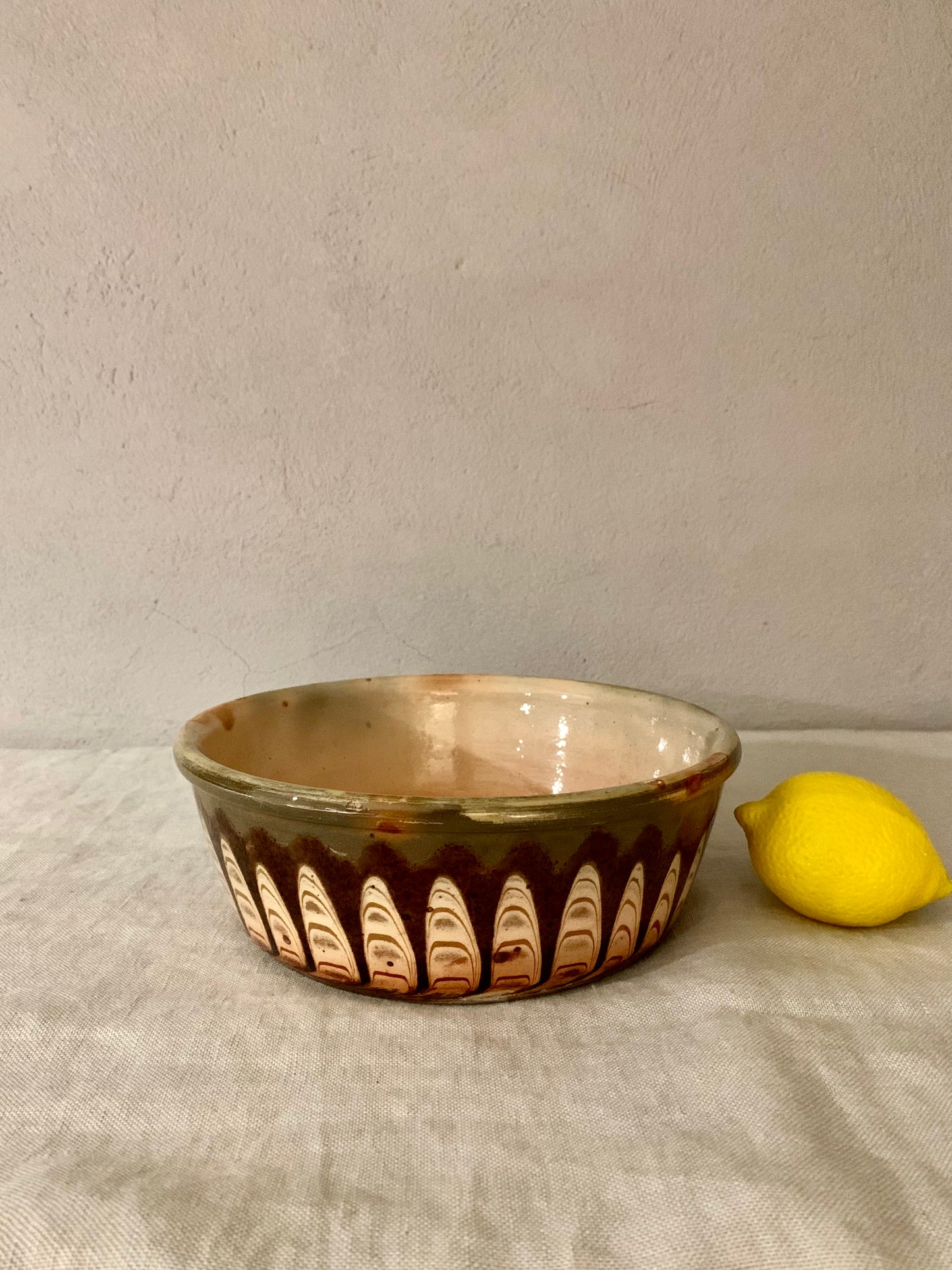 Clay Bowl with Dripping Glaze