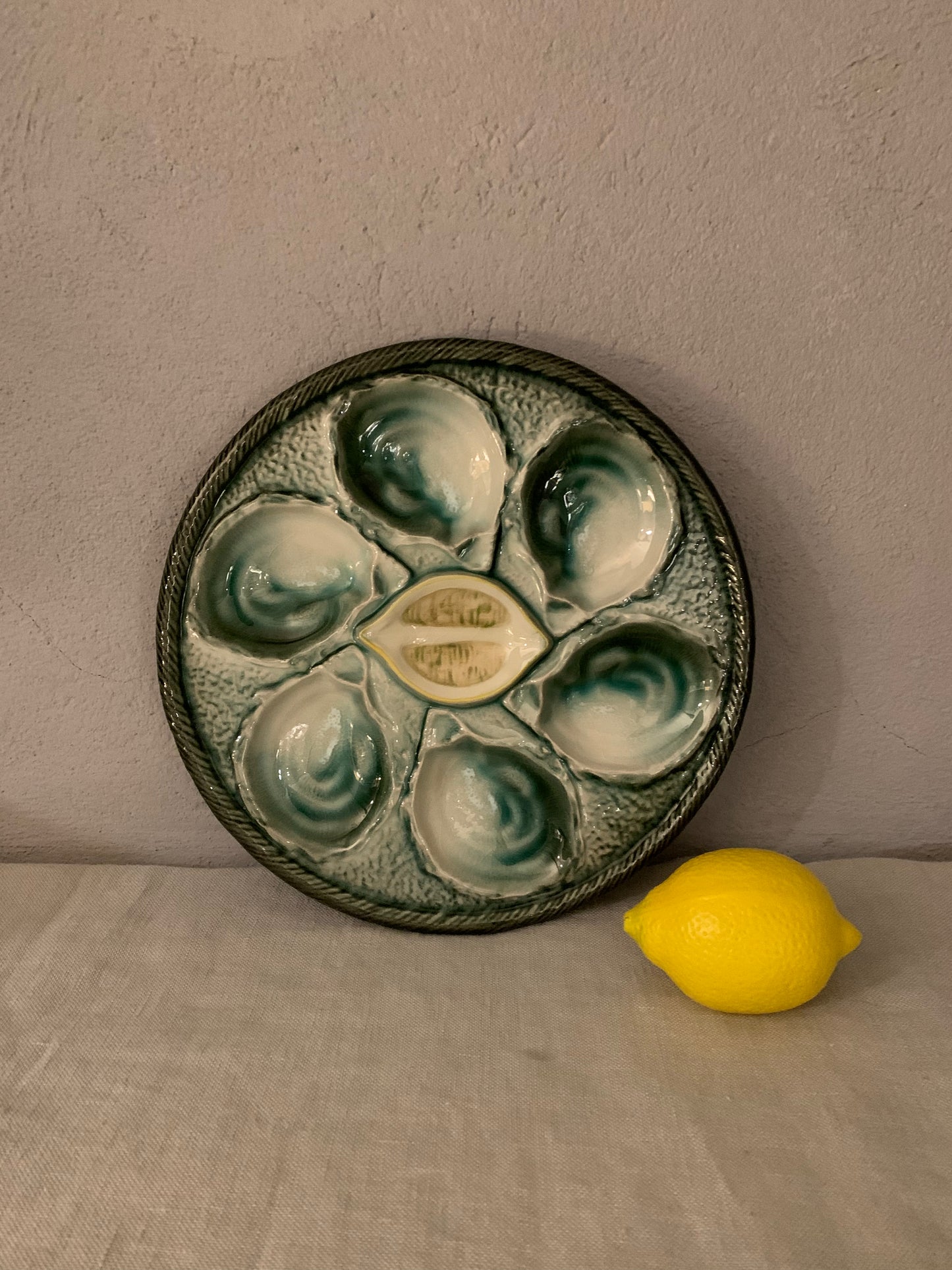 Vintage French Oyster Plate