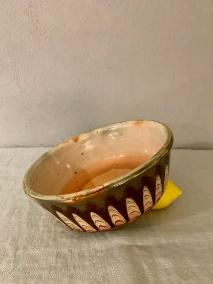 Clay Bowl with Dripping Glaze