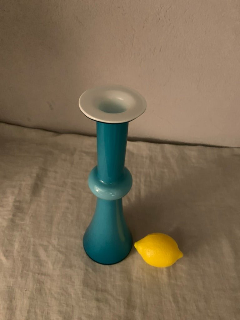 Vintage Blue Holmegaard "Carnaby" Vase