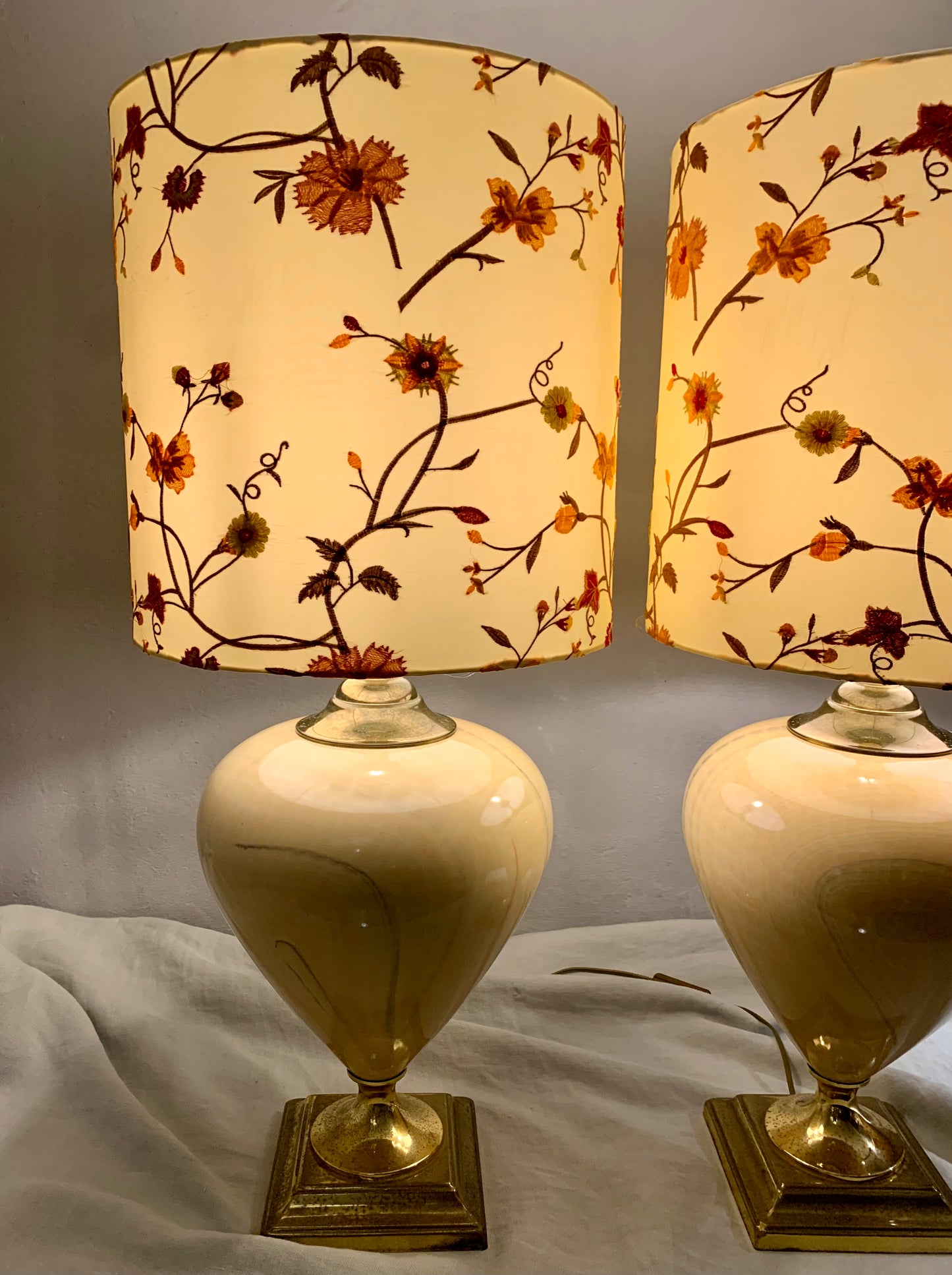 Pair of French Le Dauphin Hollywood Regency Table Lamps