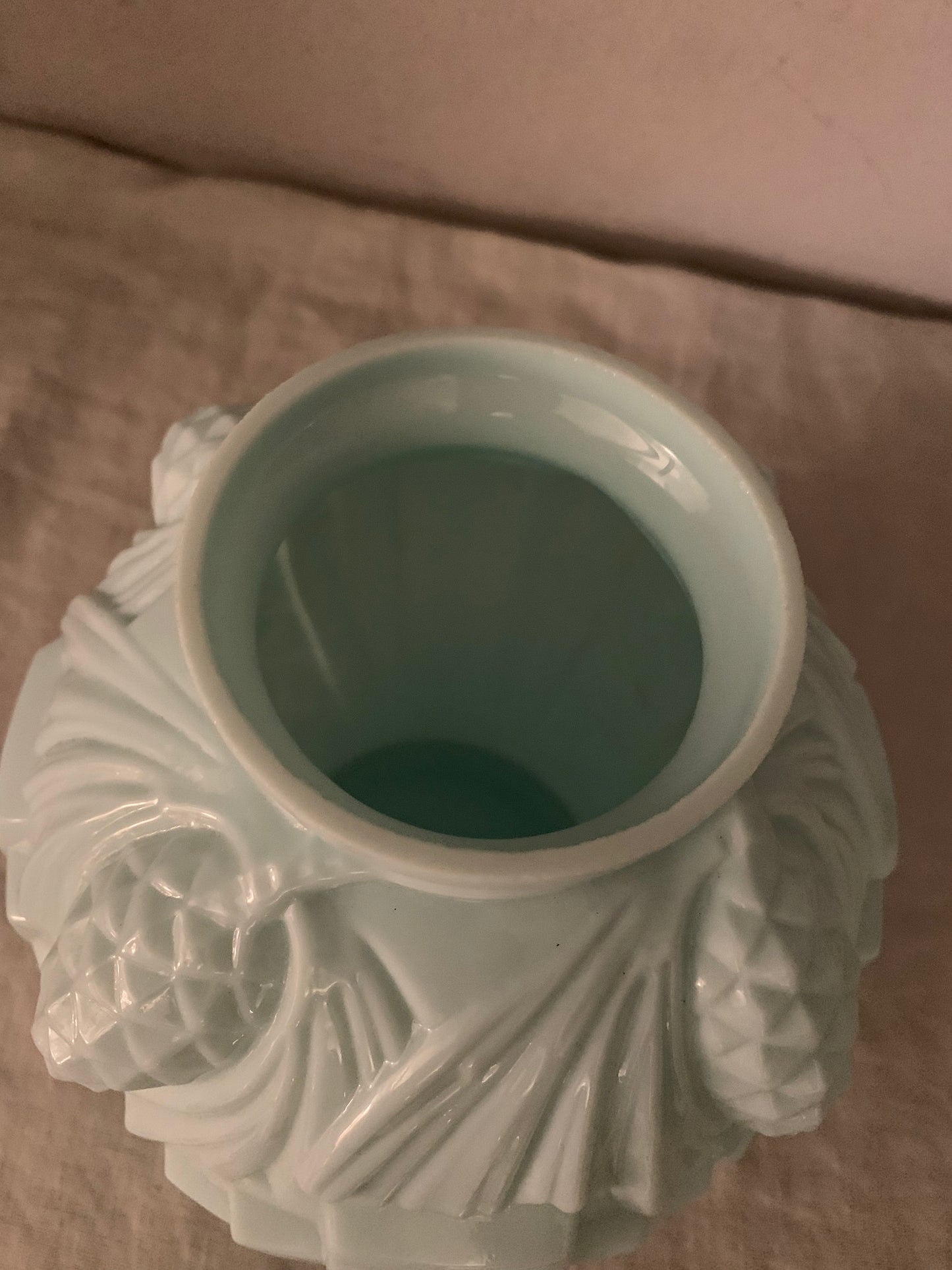 1930s Opal Glass Vase