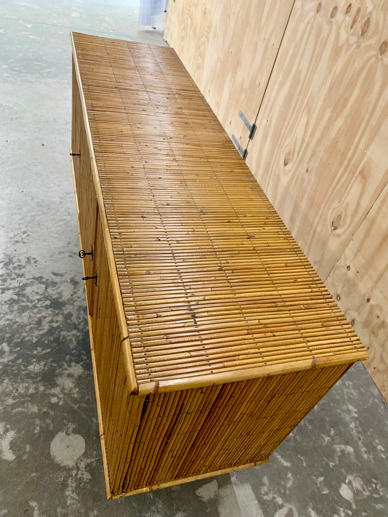 Vintage Bamboo Credenza