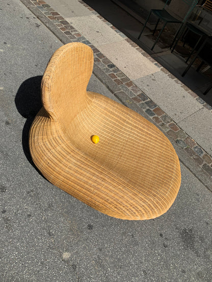 Vintage IKEA Rattan Lounge Chair "Storvik" by Carl Öjerstam