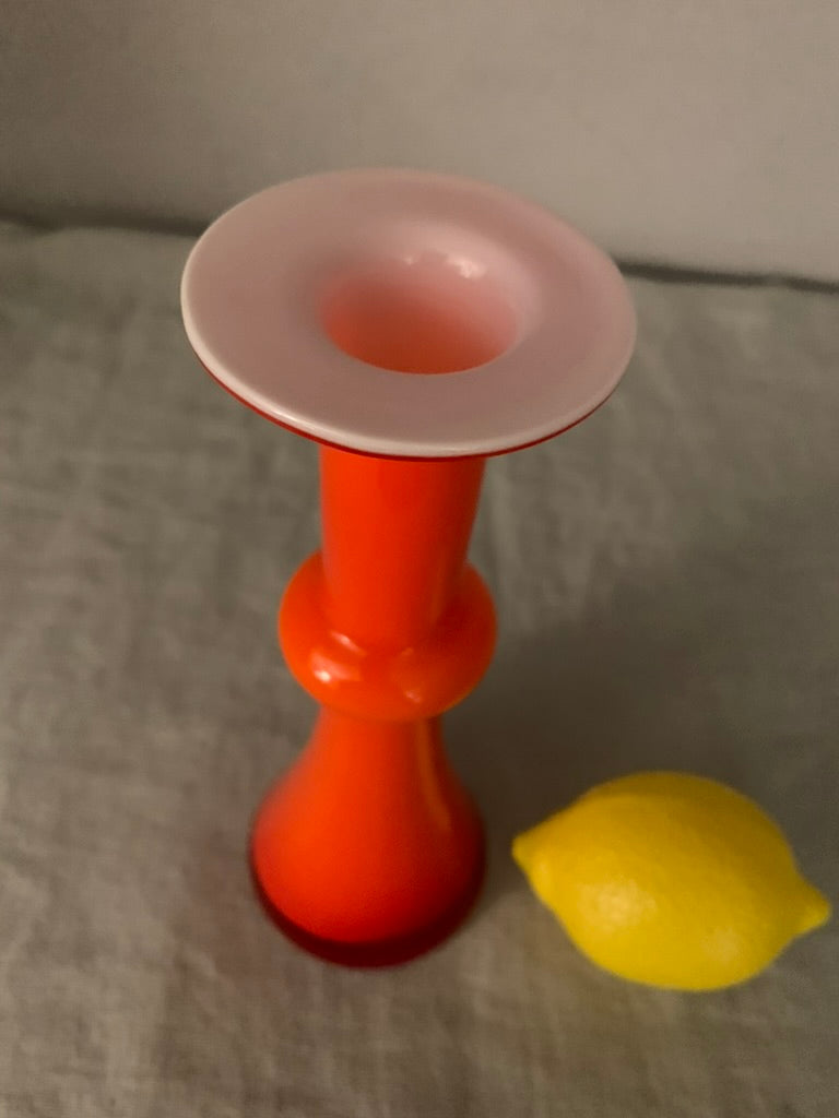 Vintage Orange Holmegaard "Carnaby" Vase