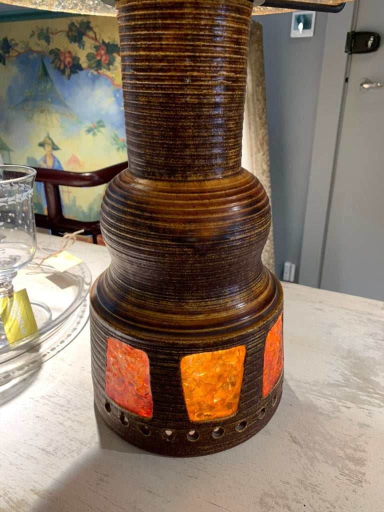 1960-70s Large French Ceramic and Resin lamp
