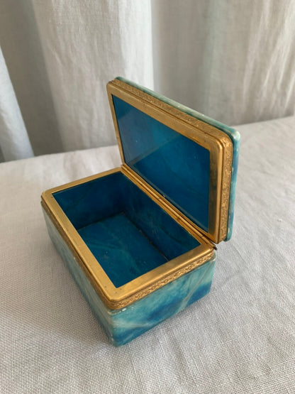 Vintage Onyx Jewelry Box