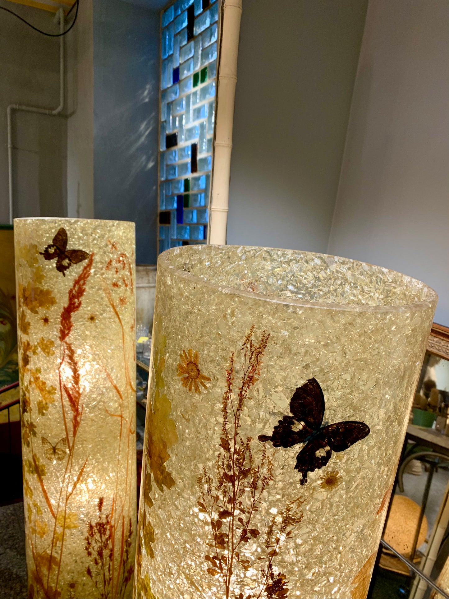 French 1970's Ceramic/Resin Floor Lamp