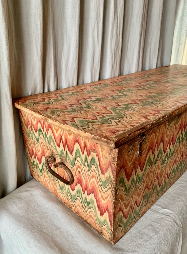 18th Century Italian Chest with Painted Decoration