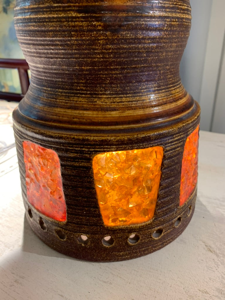 1960-70s Large French Ceramic and Resin lamp