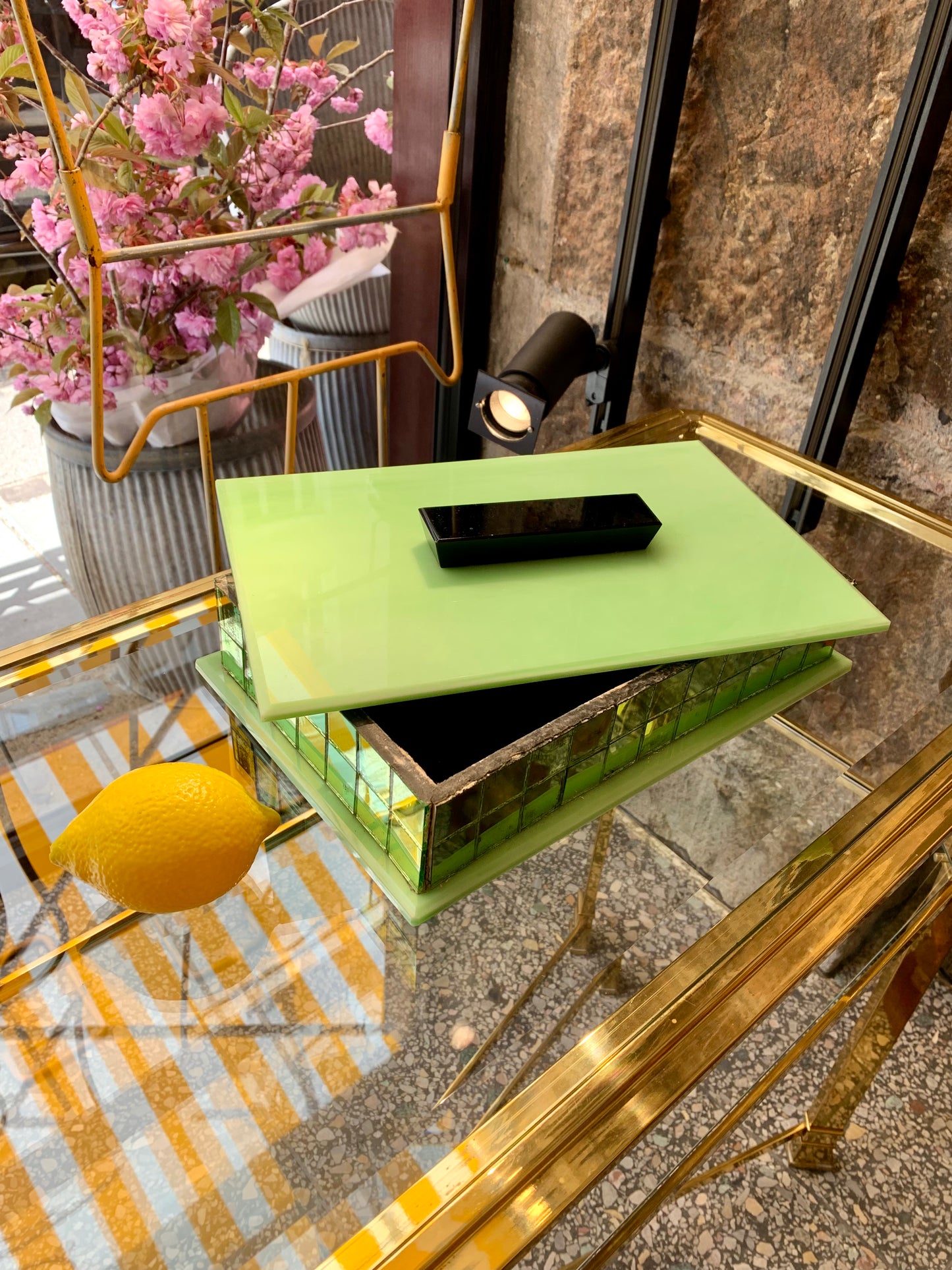 Art Deco Glass Jewellery Box