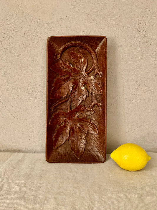 Black forest wooden hand carved dish