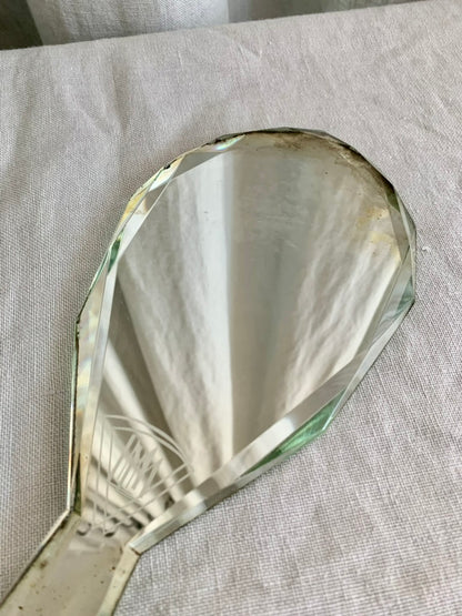 Vintage French Art Deco Hand Mirror