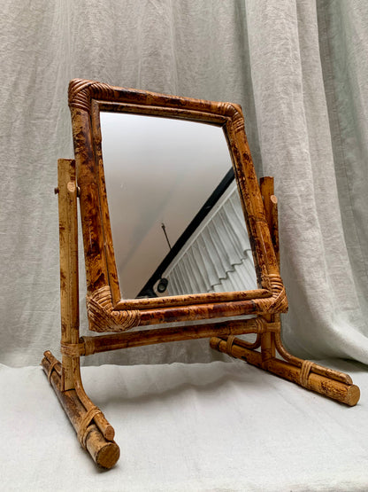Vintage Bamboo Vanity Mirror