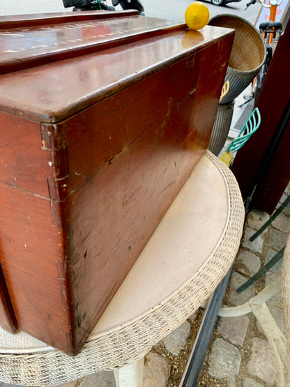 French Wooden Military Trunk