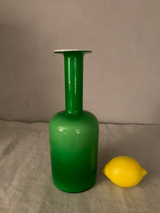 Vintage Rare Green Holmegaard "Carnaby" Vase