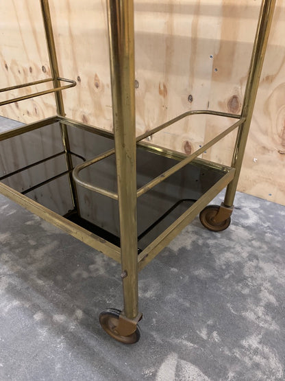 Brass bar cart