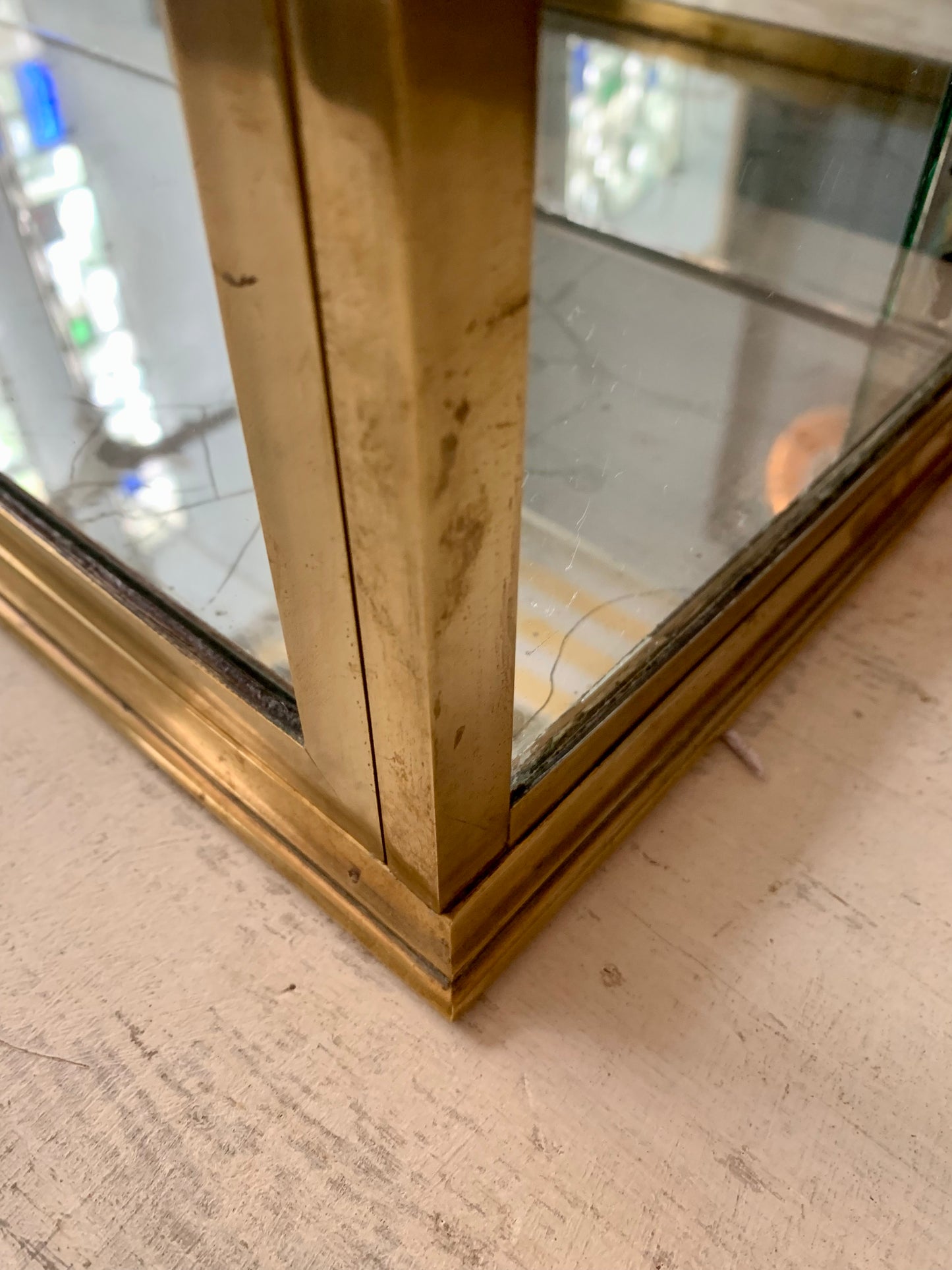 Brass Wall Display Cabinet