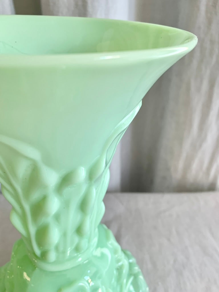 Green Opal glass Vase