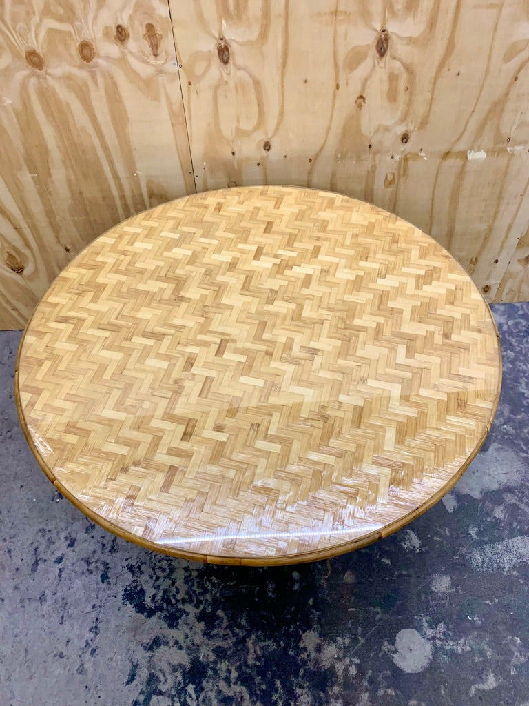 Circular Bamboo Dining Table
