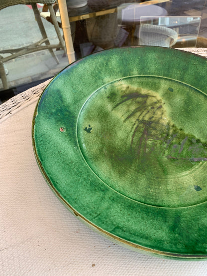 Large Green Clay Dish