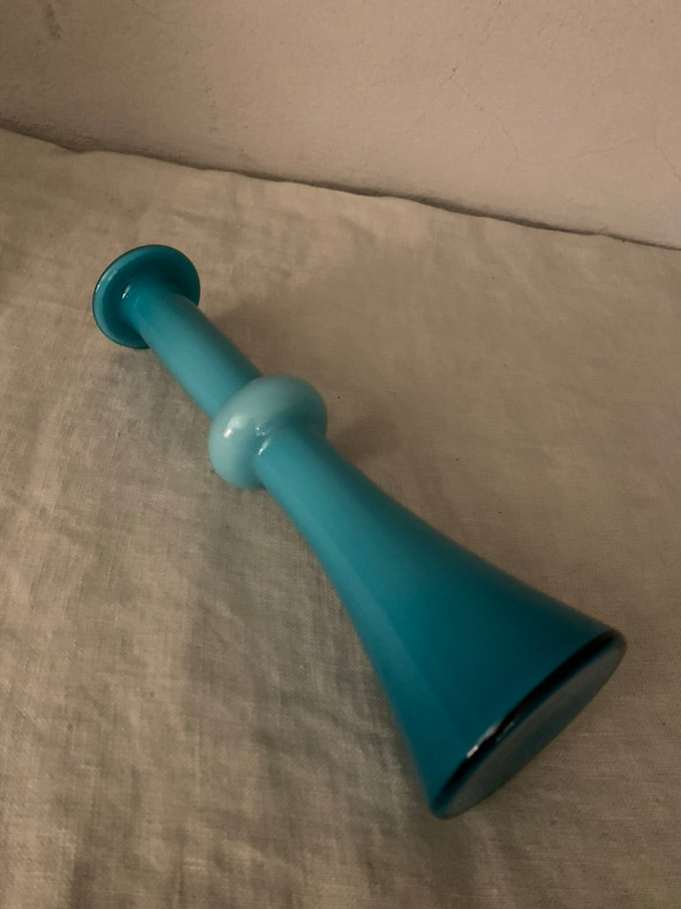 Vintage Blue Holmegaard "Carnaby" Vase