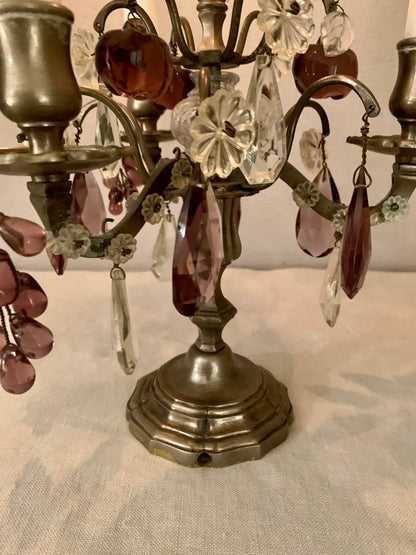 French Antique Branched Candlestick - Girandole