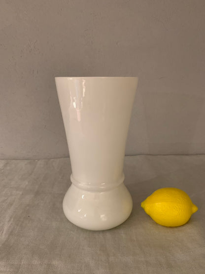 French vintage opal glass vase