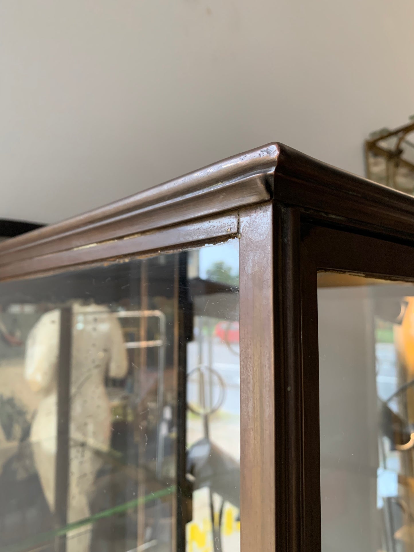 Antique Brass Display Cabinet - Vitrine