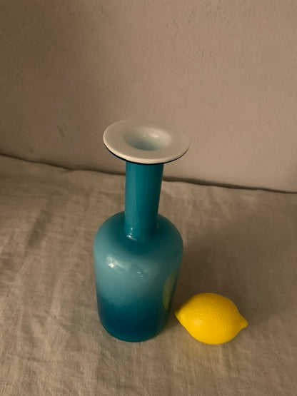 Vintage Blue Holmegaard "Carnaby" Vase