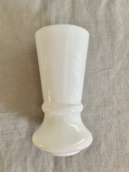 Antique French White Opal Glass Vase