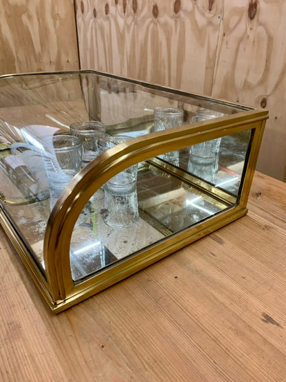 Vintage Brass Table Display Case - Vitrine