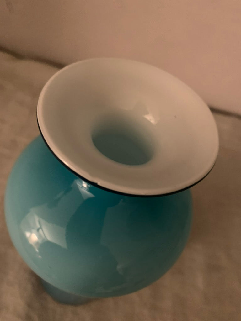 Vintage Blue Holmegaard "Carnaby" Vase