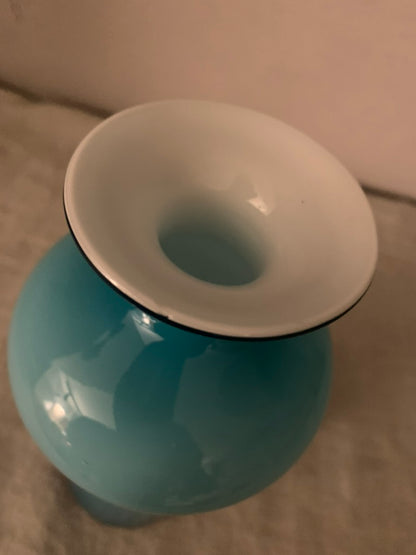 Vintage Blue Holmegaard "Carnaby" Vase