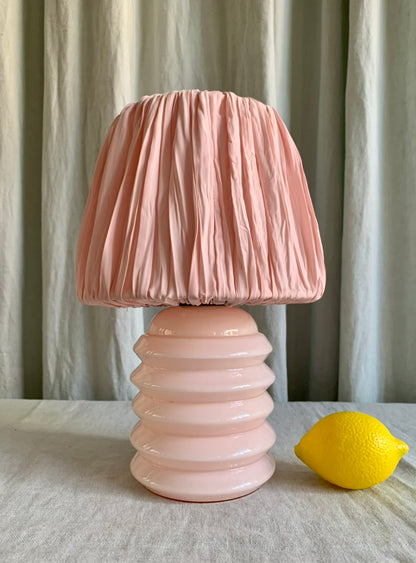 Pink Glass Table Lamp